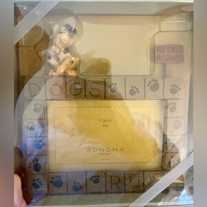 Sonoma Dog-Themed Frame with Blue Paw Prints